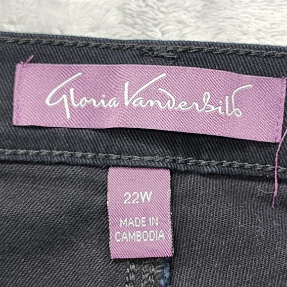 Gloria Vanderbilt Jeans Womens 22W Black Amanda High Rise Slim Tapered Stretch - Picture 6 of 15